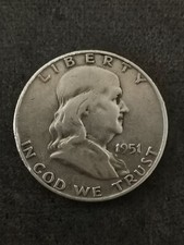FRANKLIN HALF DOLLAR ARGENT 1951 D DENVER USA / 1/2 DOLLAR SILVER