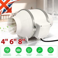 High Power In Line Loft Mounted Extractor Fan - Bath, Wet Room, Shower 4" 6" 8"