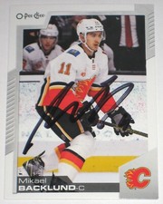MIKAEL BACKLUND SIGNED 20-21 O-PEE-CHEE CALGARY FLAMES CARD AUTOGRAPH AUTO!!