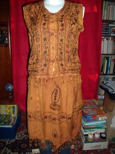 EXTRA WAGANT ladies summer costume * 100% viscose * mango orange * beautiful EMBROIDERED! NEW!