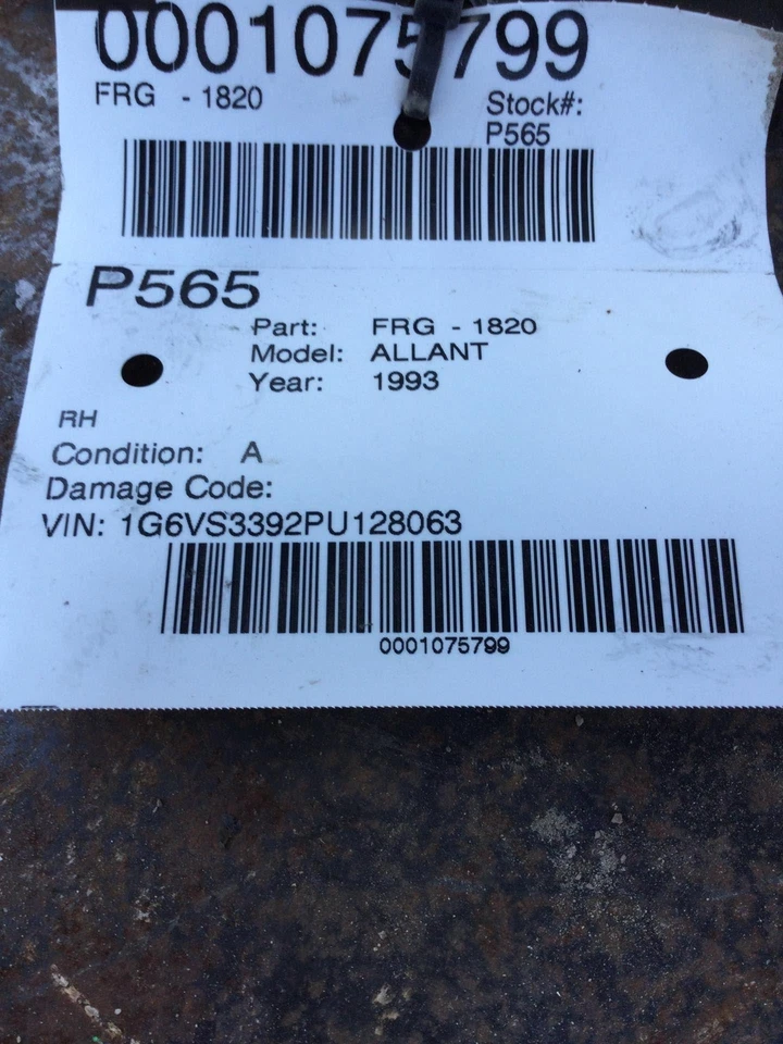 Regulador puerta delantera pasajero derecho CADILLAC ALLANTE 93 Foto 3 de 3