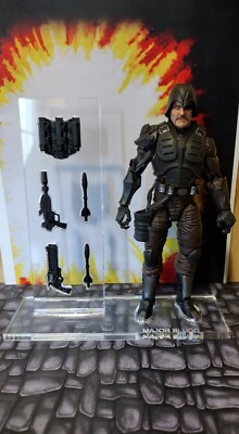 G.I. Joe Classified Major Bludd Acrylic Base Set No Toy Included   Base only