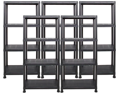 Ondis24 5x Kunststoffregal Steckregal Büroregal Schwerlastregal Lagerregal