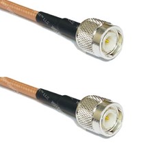 RG142 Silver TNC MALE to TNC MALE Coax RF Cable USA Lot