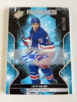 NHL Card-Libor Hajek-Auto Rookies xxx/299-SPx 2019-20-Rangers