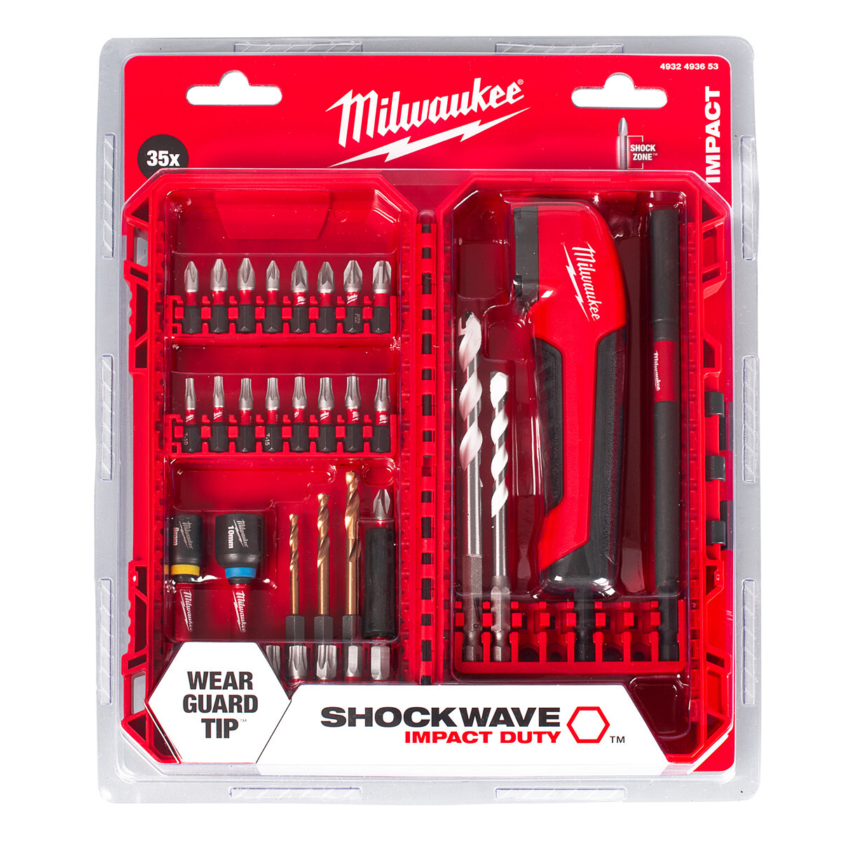 Milwaukee 4932493653 38 Piece Shockwave™ Impact Screwdriver Bit Set Angle Gear eBay
