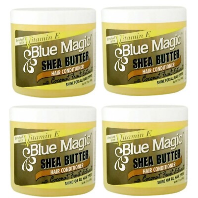 4x Blue Magic Sheabutter Haarspülung mit Kokosfruchtextrakt 12oz