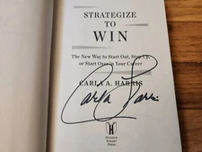 Carla Harris SIGNED Strategize To Win 2014 First Edition Hardcover COA
