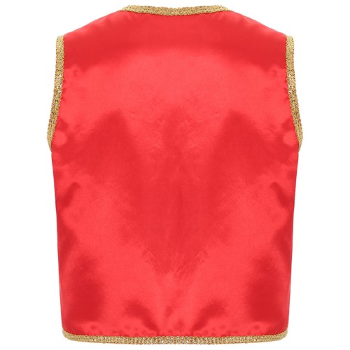 AU Mens Satin Vest Open Front Waistcoat Arabian Prince Cosplay Costume Halloween - Picture 10 of 56