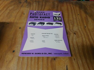 Sams Photofact Auto Radio Series Service Repair Manual Guide Schematic # 132