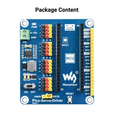 Waveshare Servo Driver Module for Raspberry Pi Pico 16-ch Outputs 16-bit