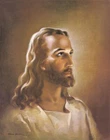 Head of Christ Print by Sallman GLOSSY Print Picture  5" x 7" ready to be framed