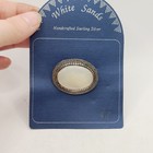 Vintage White Sands Sterling Silver 925 Mother of Pearl Oval Brooch Pin NOS — photo 2