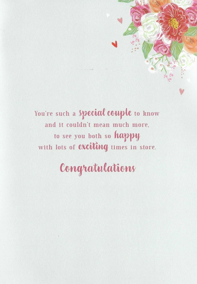 Engagement Card Granddaughter Congratulations. 9" card with paper pages inside. - Image 3 of 4