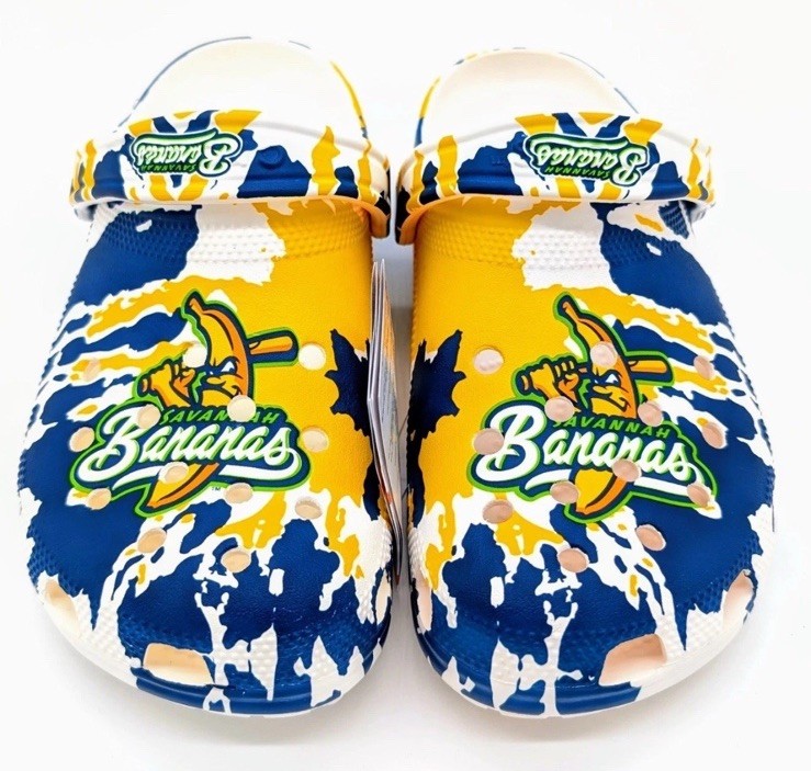 Crocs Classic Clogs Savannah Bananas Shoes Limited Edition Tie Dye