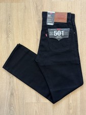 Levi’s 501 Original Vaqueros Negros Hombre W32 L32 Rectos Nuevos con Etiquetas