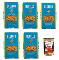 De Cecco Fusilli N.34, 100% Italienisch Pasta Nudeln 5X 500G+Polpa 400G