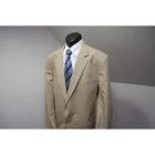 Jos. A. Bank 2 Piece Suit Mens 48XL 40x32 Tan Khaki Cotton Blend Two Button