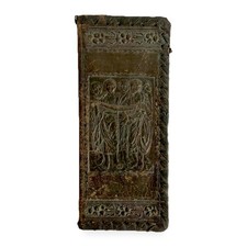Antique Florentine Embossed Leather Wallet Della Robbia Cantoria Singers Italy