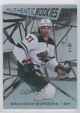 2021-22 Upper Deck SP Game Used Authentic Rookies 7/21 Brandon Duhaime #136 0c3