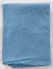 15.5" x 35" - Light Blue Cotton Flannel Fabric Scrap - New/Unused