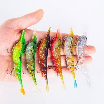 Angler's Choice Glow Garnelenköder Mehrgelenk Weichköder Lebensechte Bewegung
