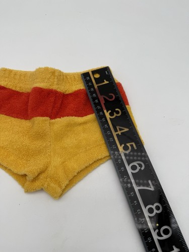Vintage 70’s Carter's Baby terry cloth shorts 18 Months Yellow Red Made In USA - Picture 3 of 4