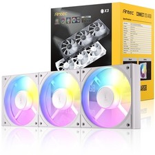 Image of Antec Connect 120 White Argb 3-Pack 120Mm Pwm Fans With Daisy Chain Design And V