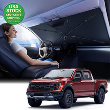 Car Windshield Sun Shade Umbrella Universal Fit Large 61X35 Silver UV Reflective
