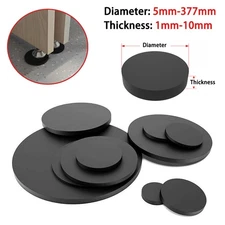 Rubber Solid Discs Flat Round Pads Sealing Gaskets Dia 5mm-377mm,Thick 1mm-10mm