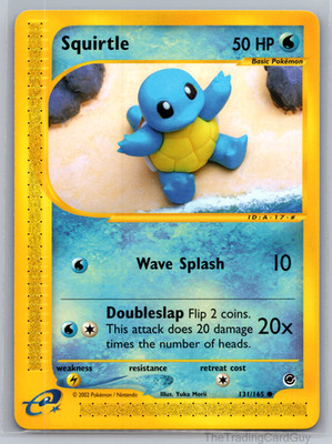 Squirtle 131/165 Expedition Base Set Regular Non Holo Pokemon Card LP 