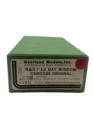 Overland Models Freight B&O I-12 Bay Window Caboose Original OMI #1226 Con Caja | Zustand: Used