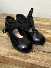 Capezio Tele-Tone Tap Dance Shoes Black Patent Sz Kids 8 M Child  s