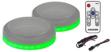 Pair Kicker 50KLSR65 6.5" Weather Proof LED Speaker Rings For Boat Remote KLSR65