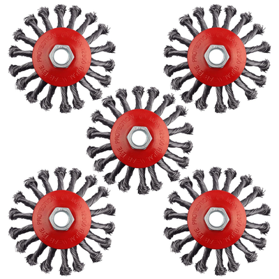 #ad #ad Wire Wheel for 4 1 2 Angle Grinder 5 Pack 4.5 Inch Twist Knotted Wire Brush for $21.82