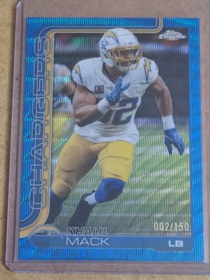 2025 Topps Chrome - Khalil Mack #160 Blue Wave Refractor /150