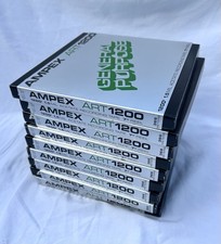 AMPEX 1200 Precision Magnetic Reel To Reel Tape Lot of 9 Set dressing Untested /