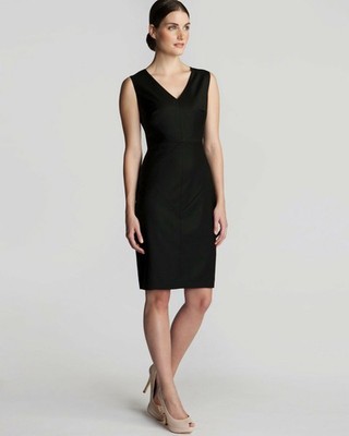 TED BAKER smart formal tailored pencil shift suit dress midi work interview 2 10