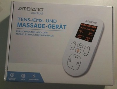 AMBIANO TENS-/EMS Massage Gerät für Schmerzbehandlung 60 + 10 Programme LT7012B