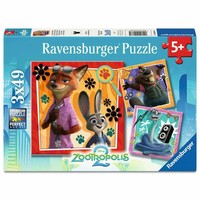 Ravensburger Disney Zoomania Auf Neuer Mission Puzzle Kinderpuzzle 3 X 49 Teile