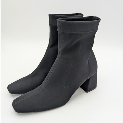 NEW, Pedro Garcia Idoia Sock Bootie Women's Round Toe Black Size 38 #B19