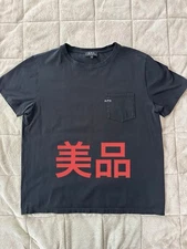 A.P.C. Black T-Shirt Size L Men's tops, popular brands, popular designs Limited