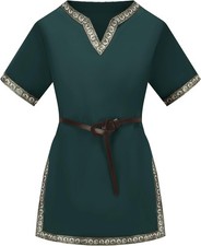 Emitory Boys Medieval Knight Costume Kids Tunic Renaissance 4-6 Years, Green