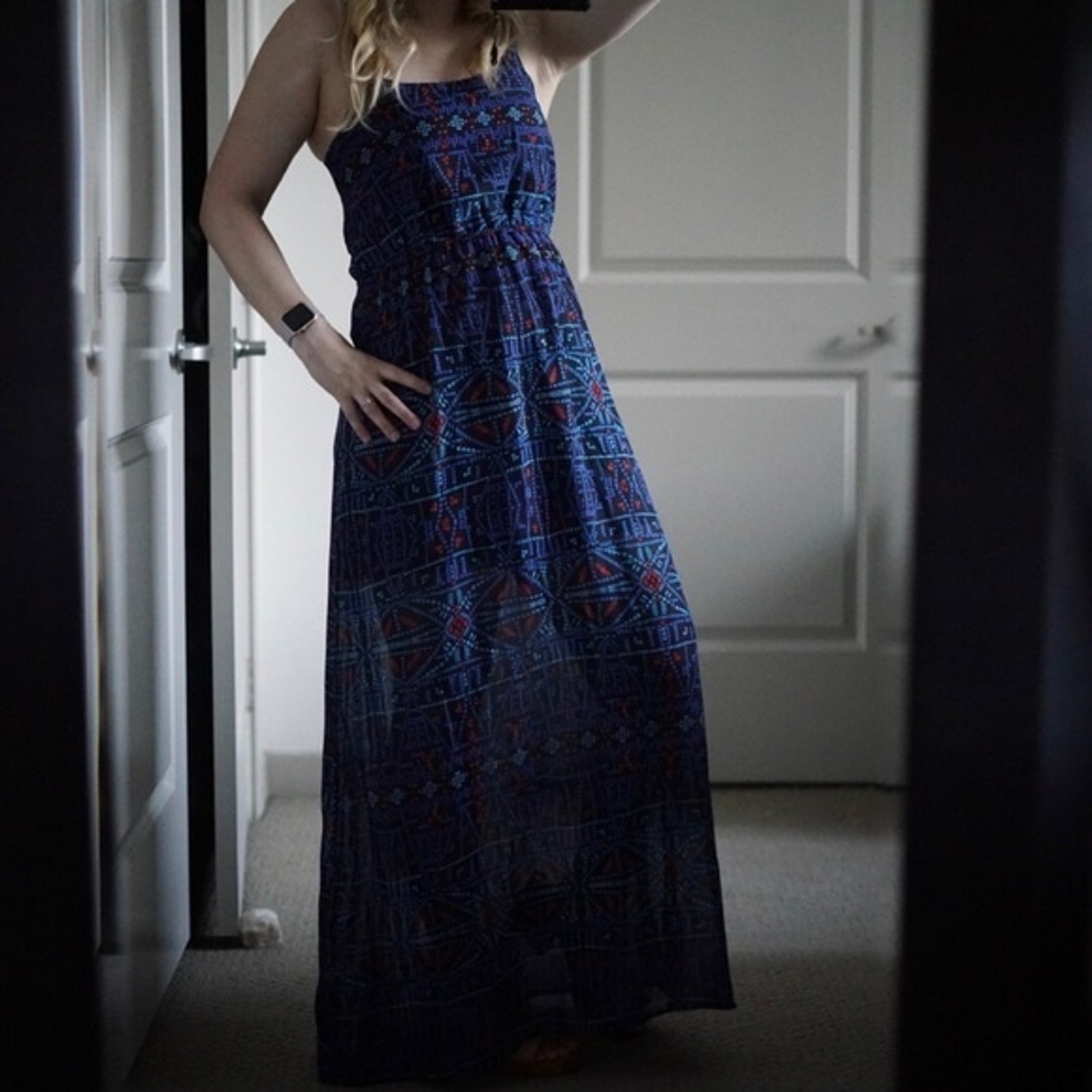 Forever 21 Geometric Boho Dot Pattern Spaghetti S… - image 2