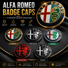 Alfa Romeo 74mm Badge Emblem 2pcs Front Rear Bonnet Boot 147 156 159 GT MiTo