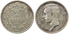 Belgium - 2 Francs 1911 - Albert I, French tekst, Silver