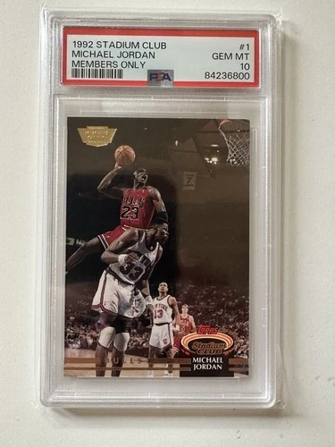 1992-93 Topps Stadium Club - Michael Jordan #1 Members Only. PSA 10. Rare!!!🏀