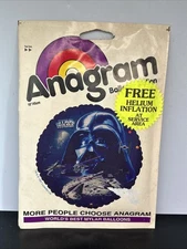18" Star Wars Foil Mylar Balloon Darth Vader Anagram Made In USA Y2K