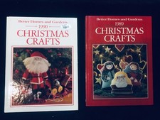 Vintage Better Homes  Gardens Christmas Crafts Hardcover - 1989-1990 - Lot of 2