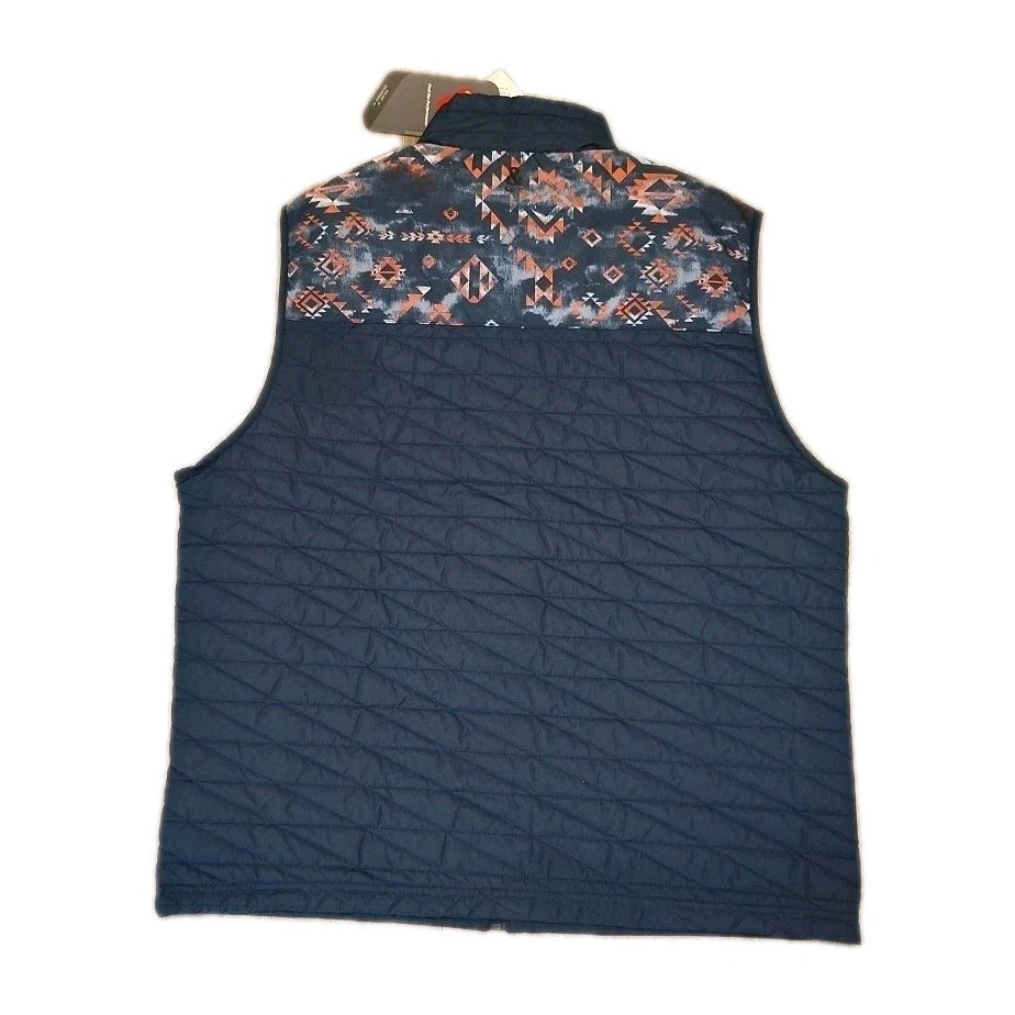 &Lore By Tahoe River Men's Quilted Vest Size XL Full Zip Blue Sleeveless Jacket  image 2